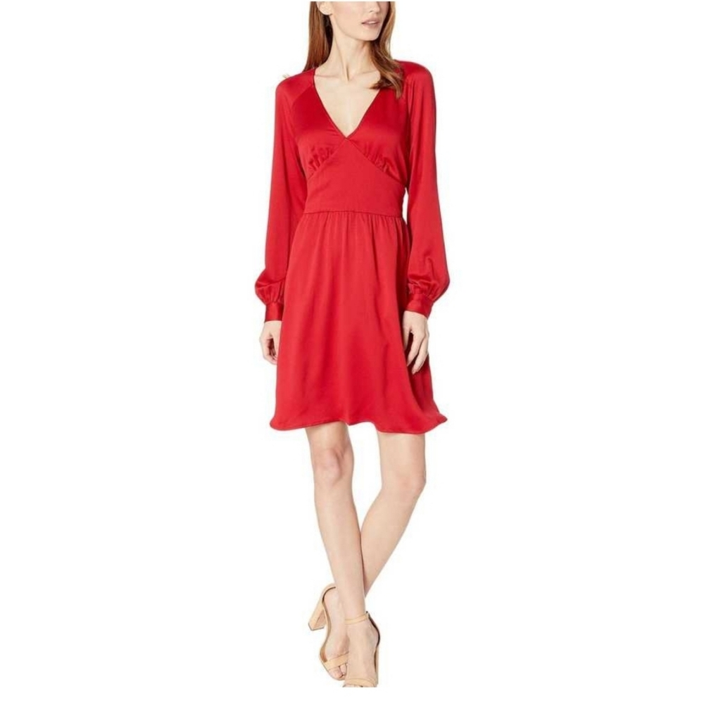 Michael Kors Red Currant Raglan Sleeve Short Dress
